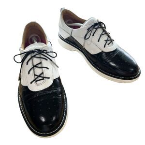 BOXTO Inspiration Paris Spikeless Golf Shoes Size 8 Black White Women’s